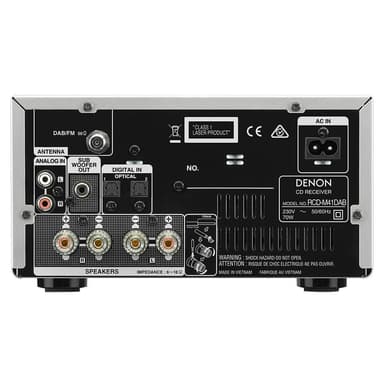 Denon RCD-M41DAB Minianlæg med DAB+ og Bluetooth, Sølv