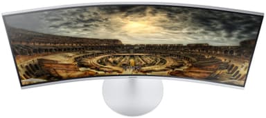 Samsung C34F791 buet 34" gaming PC-skærm - hvid/sølv