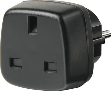 Brennenstuhl rejseadapter GB med jord (sort)