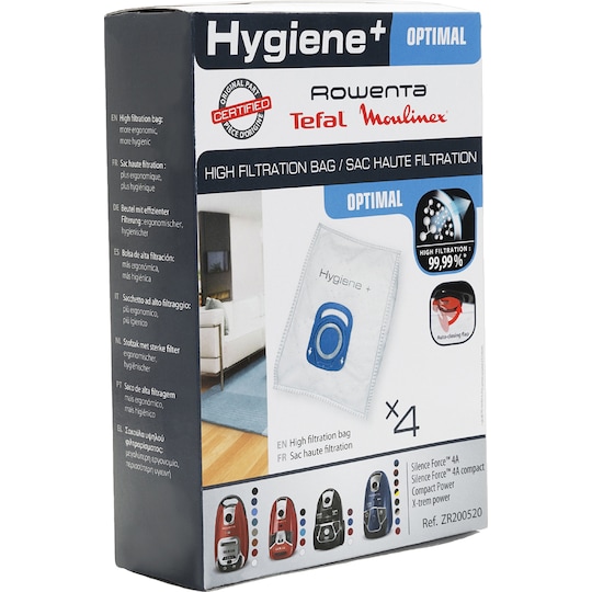 Hygiene+ Optimal støvsugerposer til Rowenta, OBH ZR200520 (4-pak)