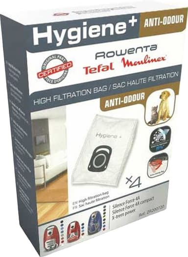 Rowenta Hygiene+ lugthæmmende støvsugerposer ZR200720 (4-pak)