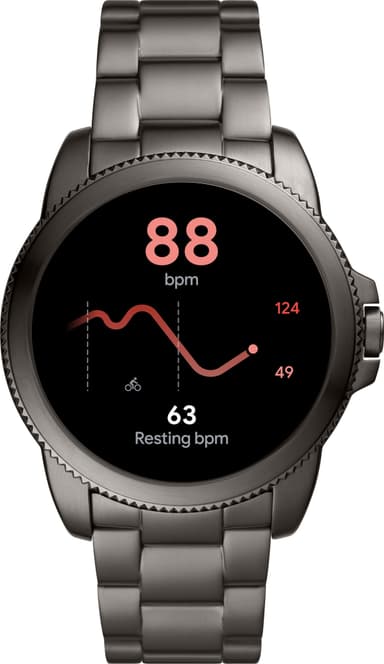 Fossil Gen 5E smartwatch 44mm rustfrit stål (smoke)