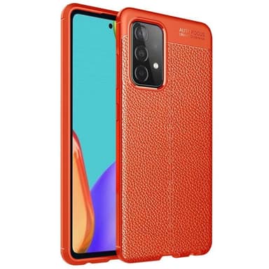 Lædermønstret TPU Cover Samsung Galaxy A52 5G  - rød