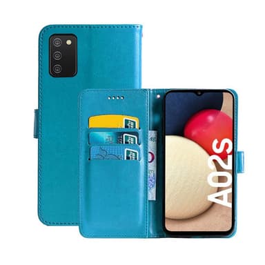 Wallet Cover 3-kort Samsung Galaxy A02s  - Lyseblå