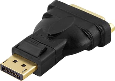 DELTACO DisplayPort til DVI-D Single Link adapter, 20-pin han til 24+5