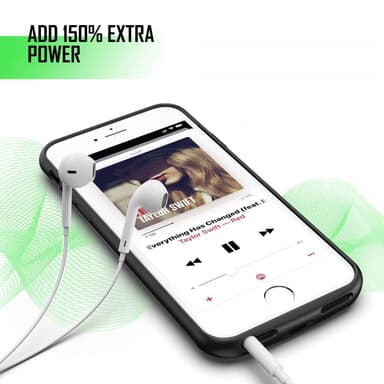 iPhone 6P Plus / 6S Plus / 7 Plus / 8 Plus batteridæksel 5500 mAh Sort