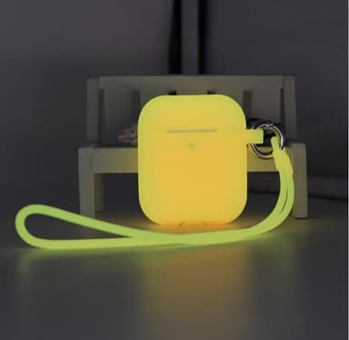 Lysende silikone etui til AirPods 1/2 - gul