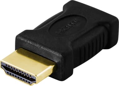 DELTACO HDMI-adapter, mini HDMI-stik til HDMI ha, 19-polet, forgyldt