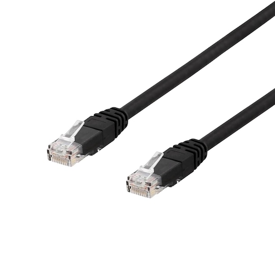 DELTACO U/UTP Cat6a patch cable, 2m, 500MHz, LSZH, black
