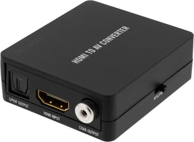 DELTACO Signalomformer fra HDMI til kompositvideo, sort