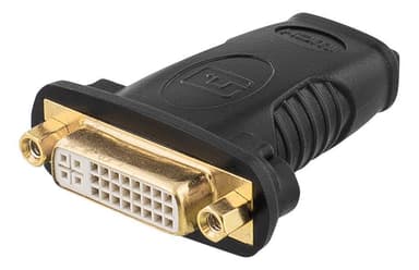 DELTACO HDMI-adapter, 1080p i 60Hz, HDMI 19-polet hun til DVI-D hun,