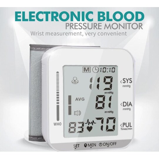 Automatisk blodtryksmåler - Hvid