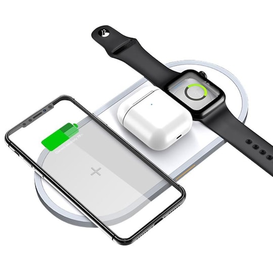 Fugtig Legepladsudstyr blok Trådlös 3-i-1 snabbladdare för smartphone, Apple Watch och AirPods |  Elgiganten