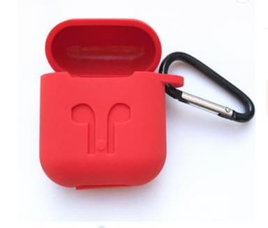 Taske til AirPods 1/2 med snor og skaller - Rød