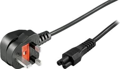 DELTACO enhedskabel, 3-polet til notebook, BS 1363 - lige C5, 3m