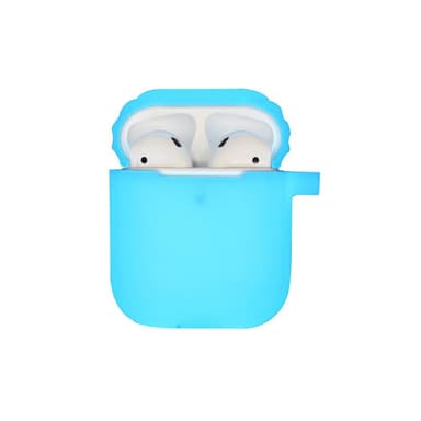 Lysende silikone etui til AirPods 1/2 - blå
