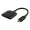 DELTACO USB-C hub, 2x USB-A ports 3.1, 5Gbps, 0,9A, black