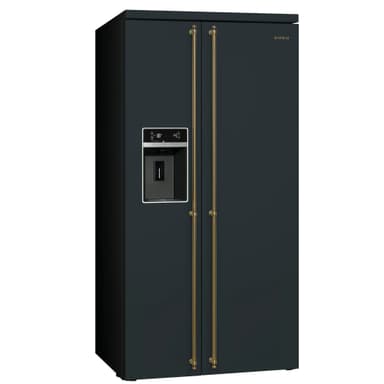 Smeg side-by-side køleskab SBS8004AO (antracit)