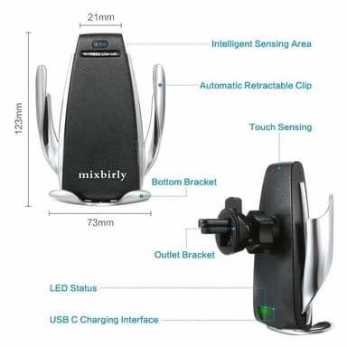 Trådløs oplader til bilens 10W IR-sensor