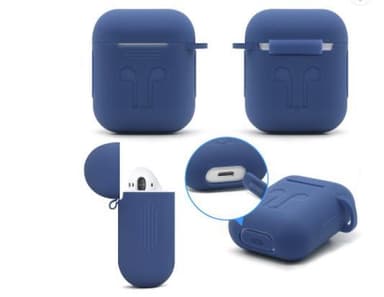 Taske til AirPods 1/2 med snor og skaller - Mørkeblå