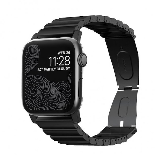 NOMAD Apple Watch 42/44mm/Apple Watch Ultra Armbånd Titanium Band Sort