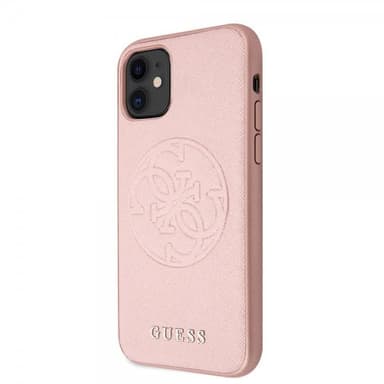 Guess iPhone 11 Cover Saffiano Cover Roseguld