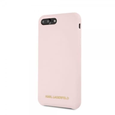 Karl Lagerfeld iPhone 7/8 Plus Cover Silikonee LageRFeld Guld Logo LjusLyserød