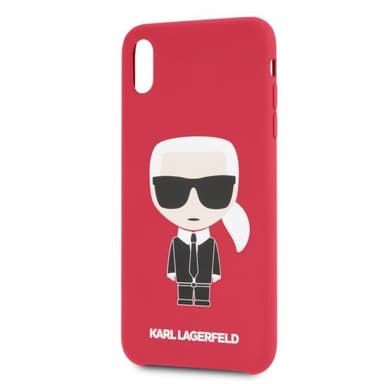 Karl Lagerfeld iPhone Xs Max Cover Silikonee Ikonik Karl Rød