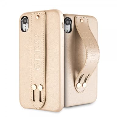 Guess iPhone Xr Cover Saffiano Strap Case Beige