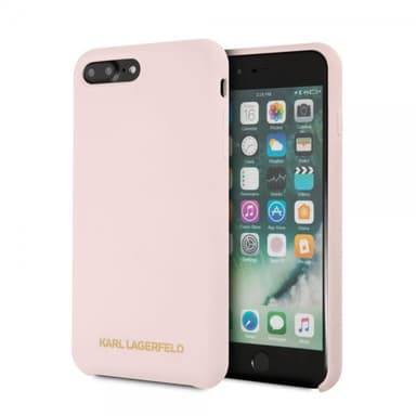 Karl Lagerfeld iPhone 7/8 Plus Cover Silikonee LageRFeld Guld Logo LjusLyserød