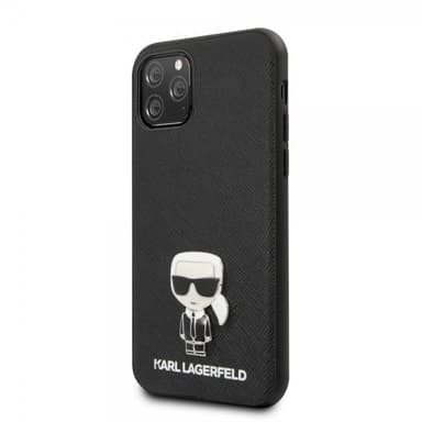 Karl Lagerfeld iPhone 11 Pro Cover Iconic Cover Saffiano Sort