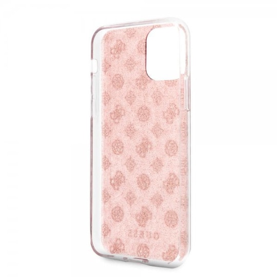 Guess iPhone 11 Cover Glitter Hearts Lyserød