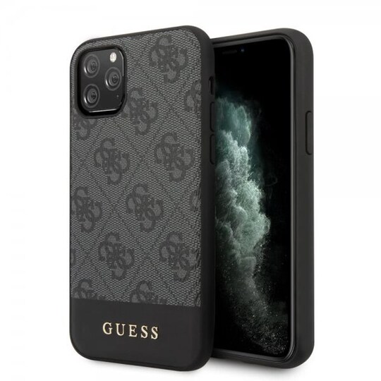 Guess iPhone 11 Pro Max Cover Stripe Cover Grå