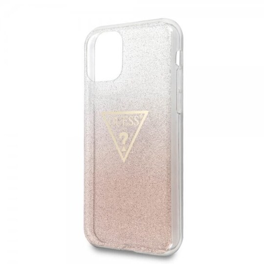 Guess iPhone 11 Pro Max Cover Solid Glitter Cover Lyserød