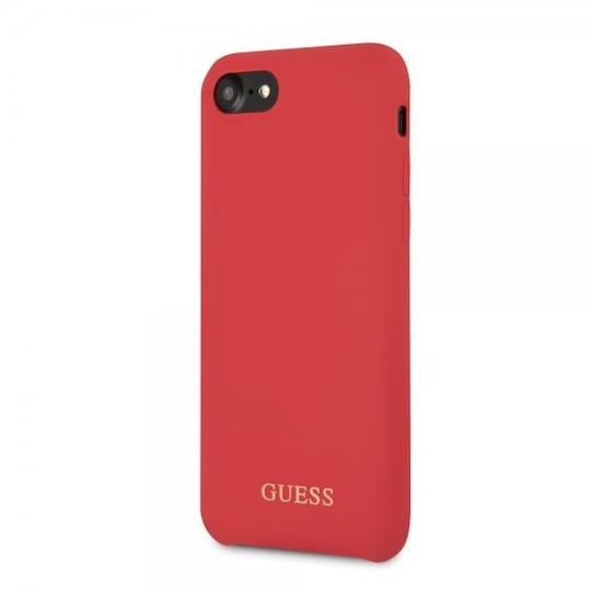 Guess iPhone 7/8/SE Cover Silikoneei Logo Rød