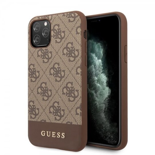 Guess iPhone 11 Pro Max Cover Stripe Cover Brun