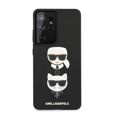 Karl Lagerfeld Samsung Galaxy S21 Ultra Cover Saffiano Karl & Choupette Sort