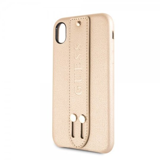 Guess iPhone Xr Cover Saffiano Strap Case Beige
