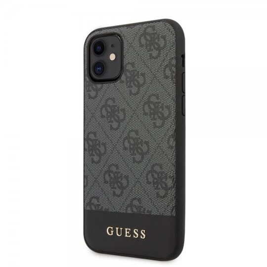 Guess iPhone 11 Cover Stripe Cover Grå