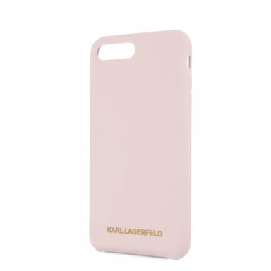 Karl Lagerfeld iPhone 7/8 Plus Cover Silikonee LageRFeld Guld Logo LjusLyserød