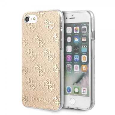 Guess iPhone 7/8/SE Cover Glitter Cover Guld