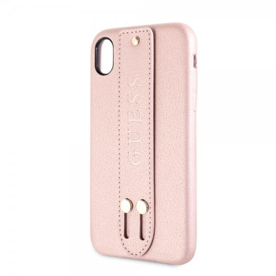 Guess iPhone Xr Cover Saffiano Strap Case Lyserød