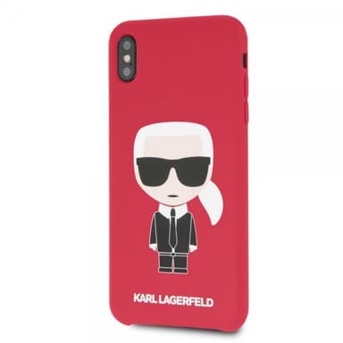 Karl Lagerfeld iPhone Xs Max Cover Silikonee Ikonik Karl Rød