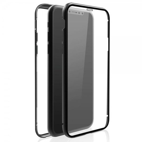 Black Rock iPhone 11 Pro Max Cover 360° Real Glass Case Sort Transparent