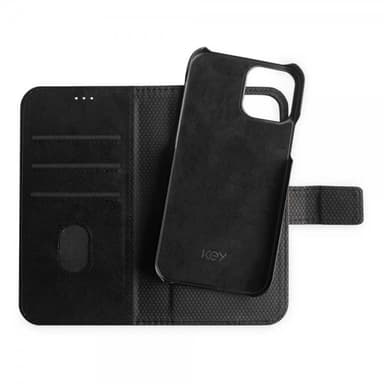 Key iPhone 12 Mini Etui Magnet Wallet Unstad Löstagbart Cover Sort