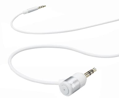 Sandstrøm AUX håndfrit kabel til bil - hvid
