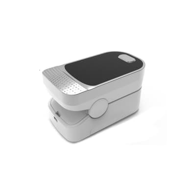 Pulsoximeter, der måler iltning og puls via finger Silver