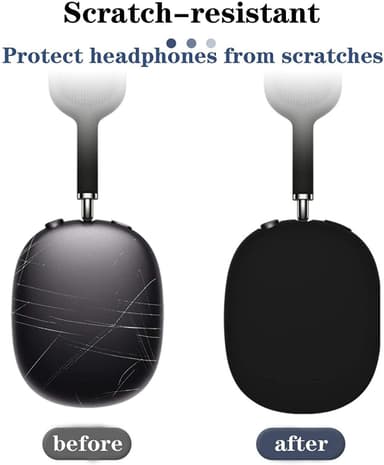 Airpods Max Hovedtelefoner Shell Silikone Sort