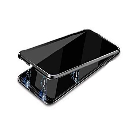 Mobilcover Samsung Galaxy Note 20 Ultra i hærdet glas / magnetisk sort