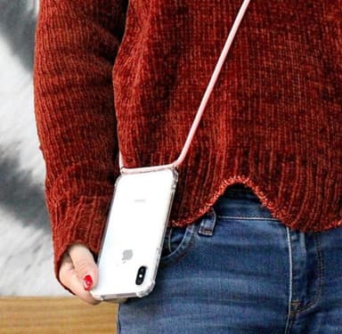 iPhone 11 etui med halskæde Pink